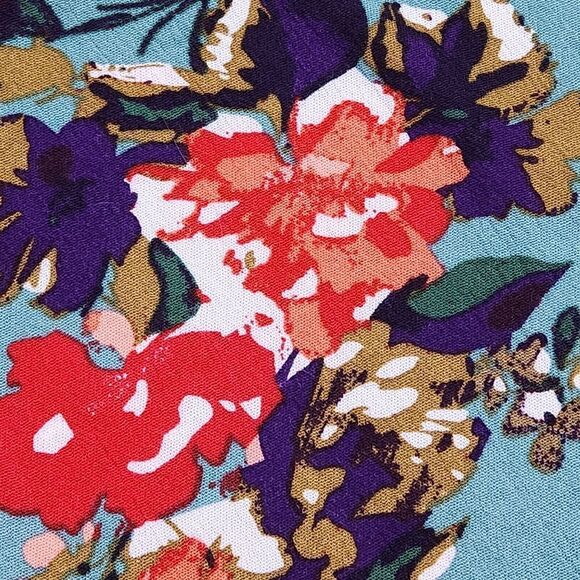 🔺️NWT Market & Spruce Sage Floral Prat Henley Sleeveless Top Large - Picture 10 of 13